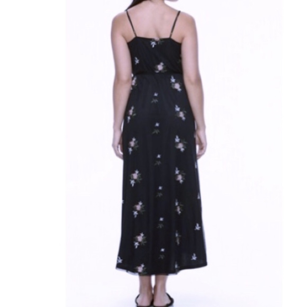 🍂🍁 Fall Free People Inspired K/Lab Wrap Floral Embroidered Mesh Dress Sz M - Picture 2 of 4